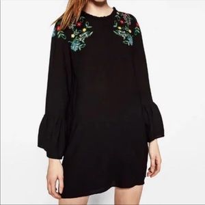 Zara embroidered dress